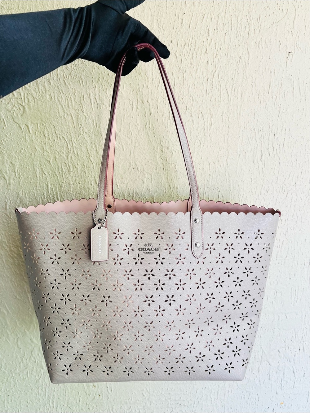 Coach Flower Cutout City Tote Bag